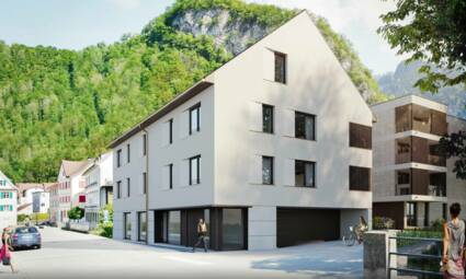Wohnanlage Am Emsbach II in Hohenems, Nordwest-Ansicht