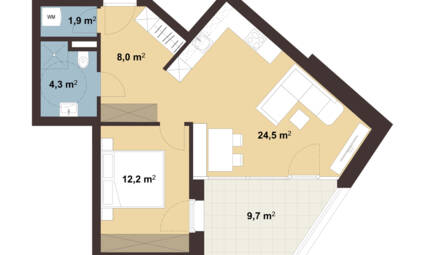 Grundriss Whg 14 Sebastianstraße in Feldkirch Grundriss Whg 14 Sebastianstraße in Feldkirch