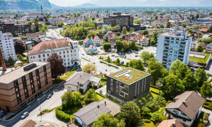 Wohnanlage Kaspar-Hagen-Straße, Dornbirn - Luftbild Nordost-Ansicht