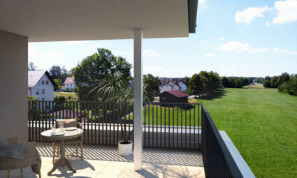 Ausblick Haus C, Obere Mühlstraße in Bad Wörishofen i+R Wohnbau Lindau 