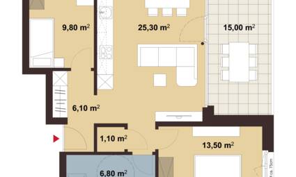 Am Römerstein in Höchst Grundriss Whg A05 i+R Wohnbau GmbH
