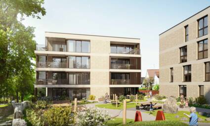 Wohnanlage Am Emsbach II in Hohenems, Süd-Ansicht Wohnanlage Am Emsbach II in Hohenems, Süd-Ansicht