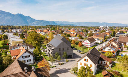 Wohnanlage-Ringstraße-Feldkirch-Luftbild-Südost-Ansicht