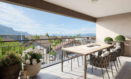 Haselstauderstraße II in Dornbirn Aussicht Top C08 i+R Wohnbau GmbH