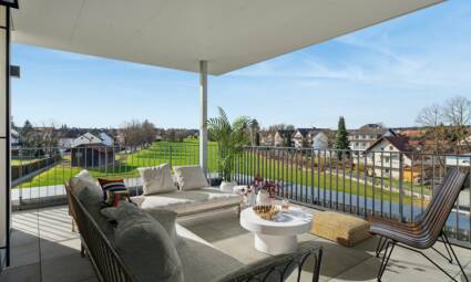 Achtung: nur symbolhafte Darstellung ohne Anspruch auf Übereinstimmung mit der Natur Obere Mühlstraße | Aussicht Penthouse