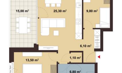 Am Römerstein in Höchst Grundriss Whg C06 i+R Wohnbau GmbH
