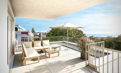 Mühlhofer Straße Daisendorf Ausblick Dachgeschoss I i+R Wohnbau Mühlhofer Straße Daisendorf Ausblick Dachgeschoss I i+R Wohnbau