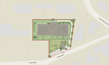 Lageplan Wohnanlage Roseggerstraße, Hohenems