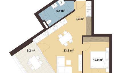 Grundriss Whg 13 Sebastianstraße in Feldkirch Grundriss Whg 13 Sebastianstraße in Feldkirch