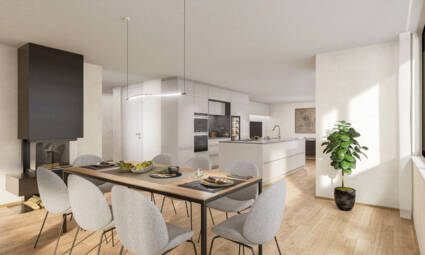 Wohnanlage Pappelweg, Lochau - Wohn-Essbereich Wohnanlage Pappelweg, Lochau - Wohn-Essbereich