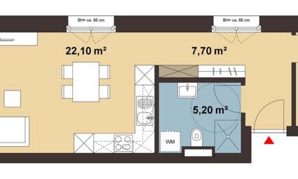 Grundriss Whg 11 Wohnanlage Pappelweg, Lochau