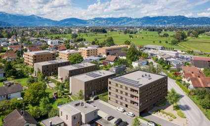 Hellbrunnenstraße in Hohenems Luftbild 02 i+R Wohnbau GmbH