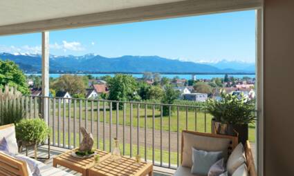 Hammerweg Lindau Ausblick OG 3 | i+R Wohnbau Lindau 