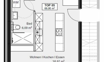 Am Römerstein in Höchst Grundriss Top D05 3-Zimmer
