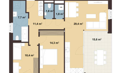 Hofnerfeldweg in Frastanz Whg B06 i+R Wohnbau GmbH Hofnerfeldweg in Frastanz Whg B06 i+R Wohnbau GmbH