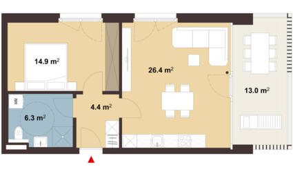 Am Emsbach II in Hohenems Grundriss Whg C04 Am Emsbach II in Hohenems Grundriss Whg C04