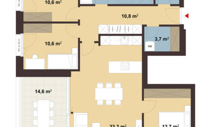 Grundriss Whg 11 Sebastianstraße in Feldkirch