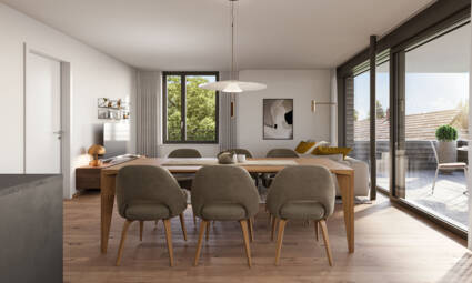 Wohnanlage Sebastianstraße, Feldkirch - Wohn- und Esszimmer Top 11