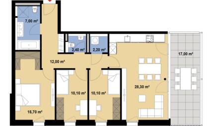 Grundriss Hammerweg Whg 12