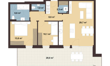 Grundriss Whg 04 Roseggerstraße in Hohenems Grundriss Whg 04 Roseggerstraße in Hohenems