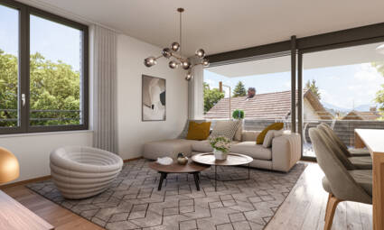 Wohnanlage Sebastianstraße, Feldkirch - Wohnzimmer Top 11