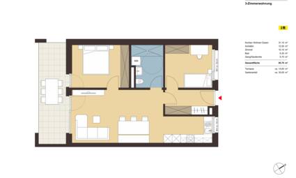 Grundriss Whg 3 Neugrütt Fußach Grundriss Whg 3 Neugrütt Fußach