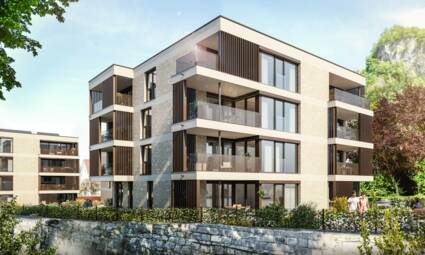 Wohnanlage Am Emsbach II in Hohenems, Südwest-Ansicht 2 Wohnanlage Am Emsbach II in Hohenems, Südwest-Ansicht 2