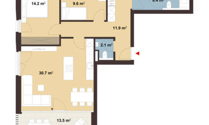 Am Emsbach II in Hohenems Grundriss Whg A04 Am Emsbach II in Hohenems Grundriss Whg A04