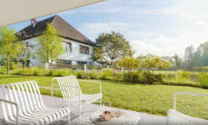 Ankergasse, Hard-Aussicht Gartenwohnung
