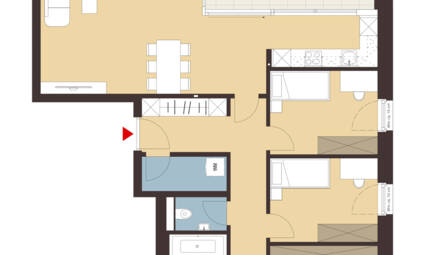 In der Schaufel, Rankweil-Grundriss Whg B01