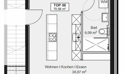 Am Römerstein in Höchst Grundriss Top D08 3-Zimmer
