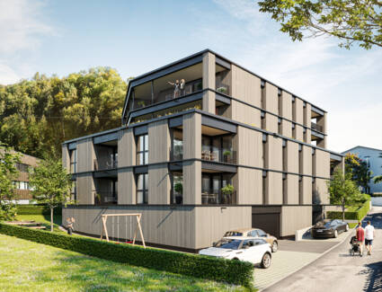 Bergmannstraße I in Dornbirn Ansicht 03 i+R Wohnbau GmbH Bergmannstraße I in Dornbirn Ansicht 03 i+R Wohnbau GmbH