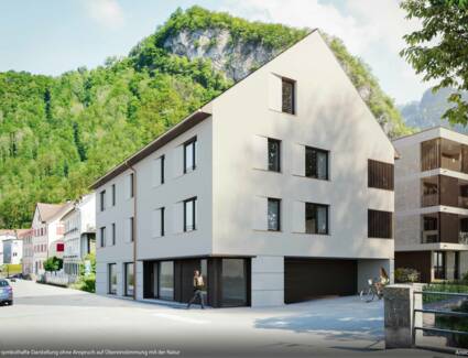 Wohnanlage Am Emsbach II in Hohenems, Nordwest-Ansicht