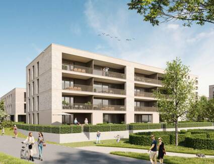 Das Vierlinden-Quartier bedeutet modernes Stadtwohnen mit viel Natur Das Vierlinden-Quartier bedeutet modernes Stadtwohnen mit viel Natur