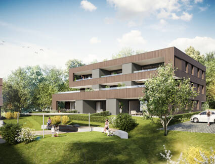 walser + werle architekten zt aus Feldkirch gewannen 2017 mit dem Entwurf der Wohnanlage den von den Bauherren ausgelobten Architekturwettbewerb. © ©AM KNIE in Dornbirn Projekt GmbH walser + werle architekten zt aus Feldkirch gewannen 2017 mit dem Entwurf der Wohnanlage den von den Bauherren ausgelobten Architekturwettbewerb. © ©AM KNIE in Dornbirn Projekt GmbH