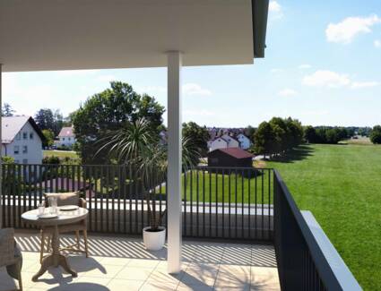 Ausblick Haus C, Obere Mühlstraße in Bad Wörishofen i+R Wohnbau Lindau  Ausblick Haus C, Obere Mühlstraße in Bad Wörishofen i+R Wohnbau Lindau