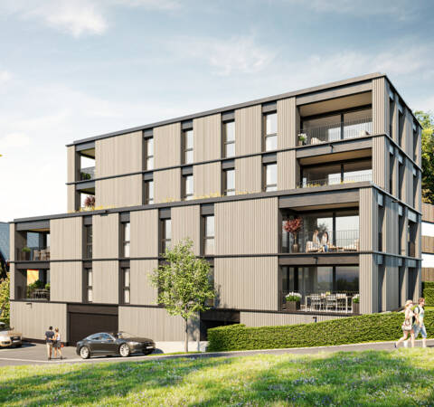 Bergmannstraße I in Dornbirn Ansicht 01 i+R Wohnbau GmbH Bergmannstraße I in Dornbirn Ansicht 01 i+R Wohnbau GmbH