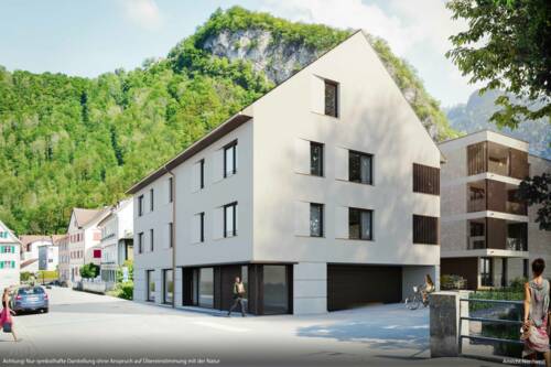 Wohnanlage Am Emsbach II in Hohenems, Nordwest-Ansicht Wohnanlage Am Emsbach II in Hohenems, Nordwest-Ansicht