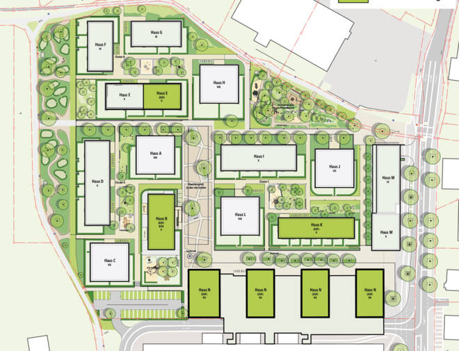 Vierlinden-Quartier Lageplan