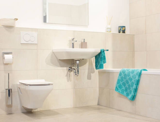 Symbolhafte Badausstattung