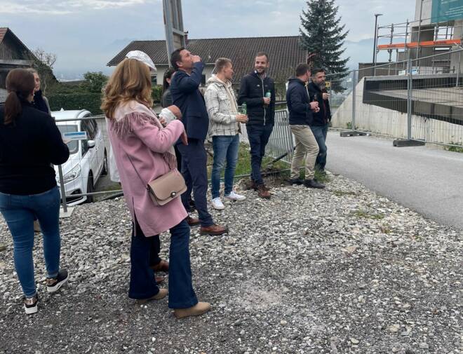 Firstfeier Wohnanlage Am Knie, Dornbirn