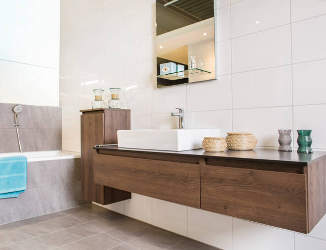 Symbolhafte Badausstattung