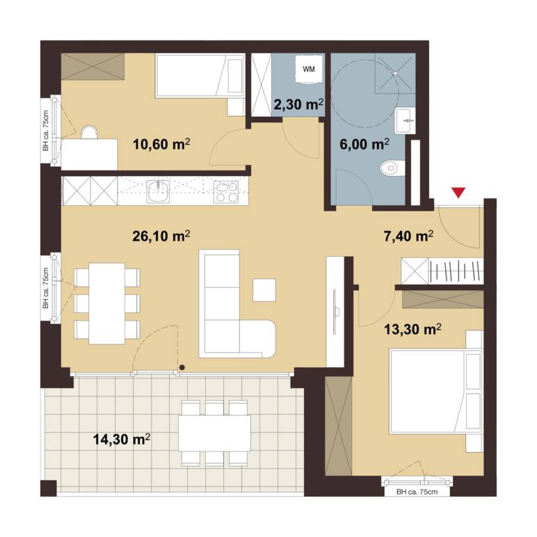 Am Römerstein in Höchst Grundriss Whg C03 i+R Wohnbau GmbH Am Römerstein in Höchst Grundriss Whg C03 i+R Wohnbau GmbH
