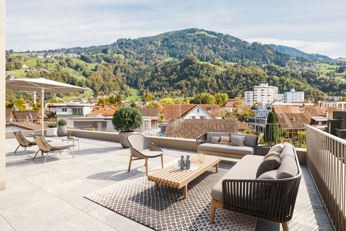 Grabenweg, Dornbirn - Aussicht Whg B10