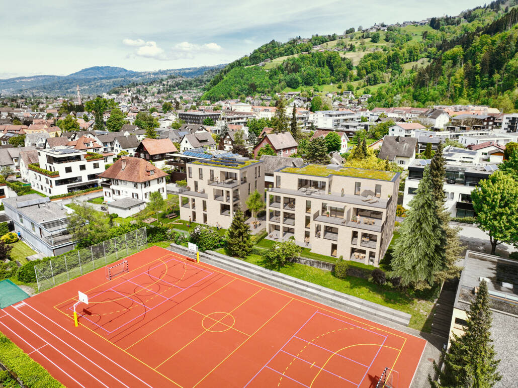 Nachbauerstraße, Dornbirn-Luftbild-Nordost