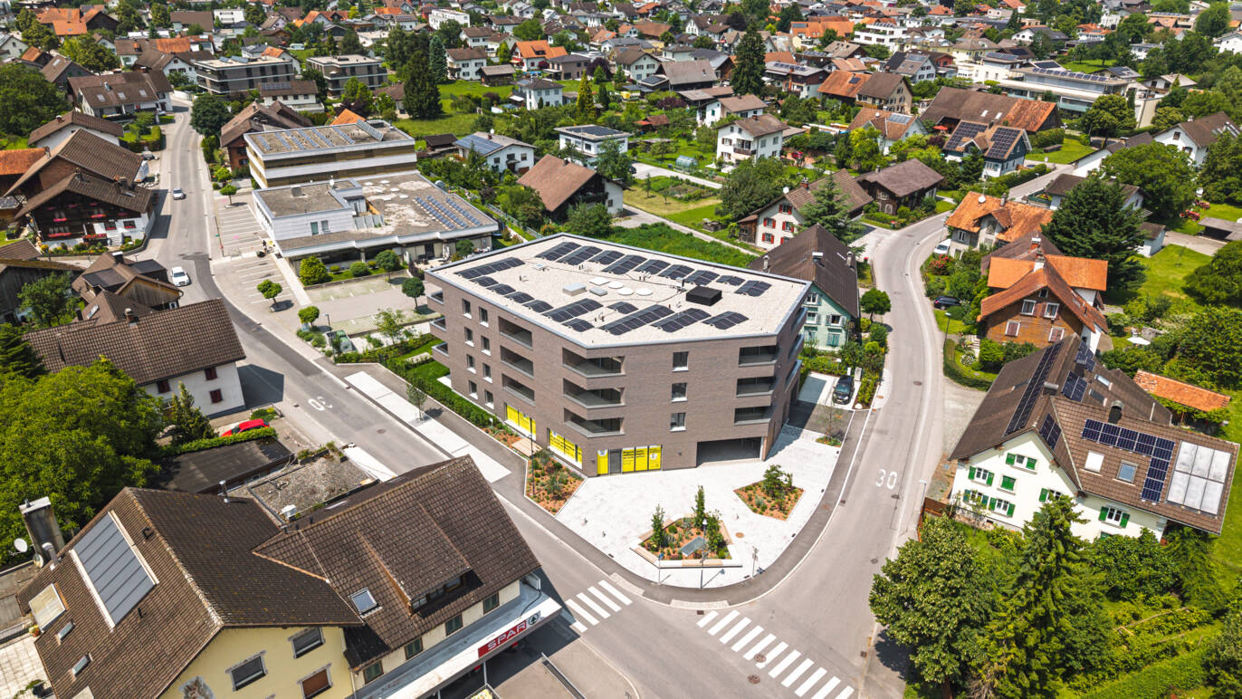 Wohnanlage Sebastianstraße, Feldkirch - Luftbild Südost-Ansicht © (c) walser images
