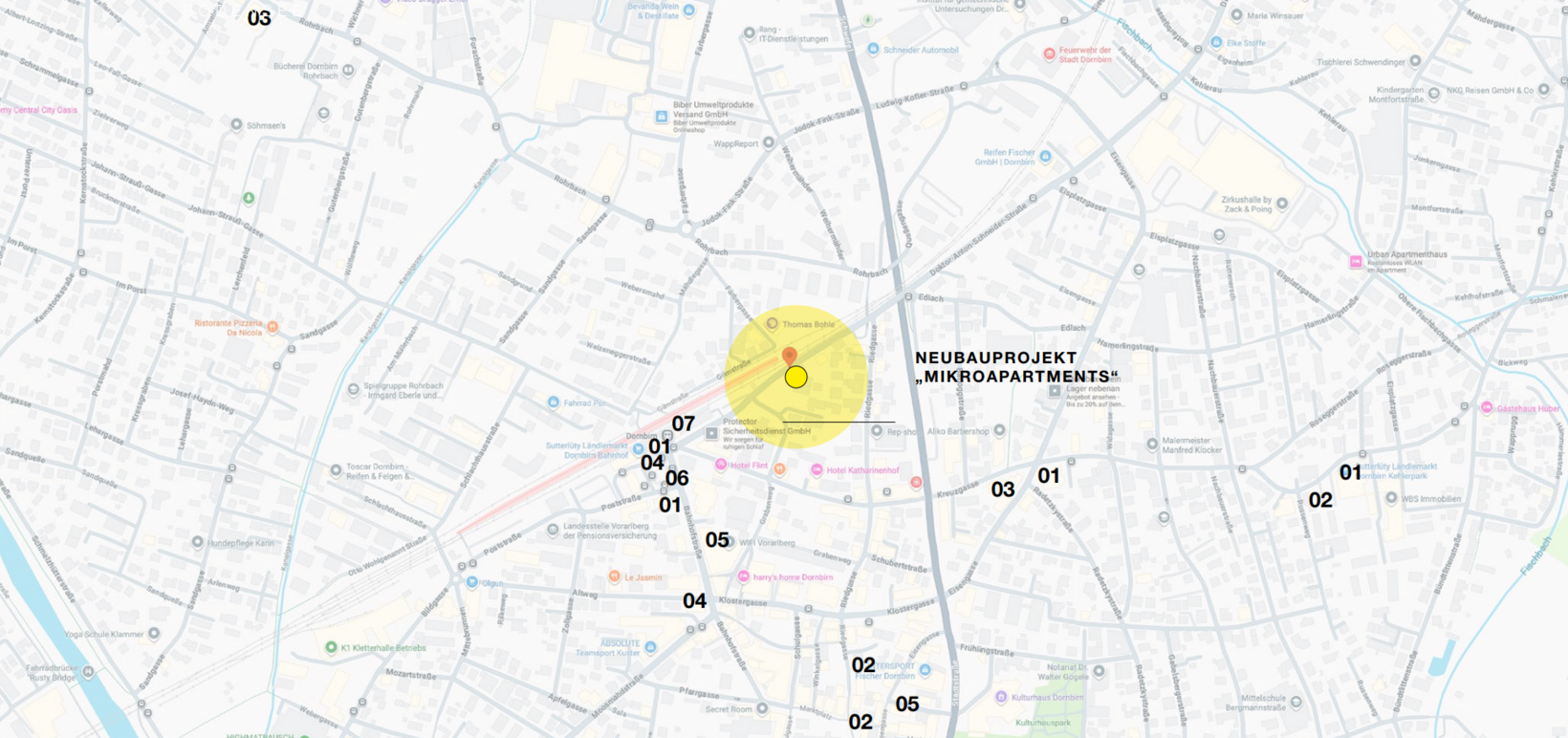 Lageplan Mikroapartmens  Grabenweg