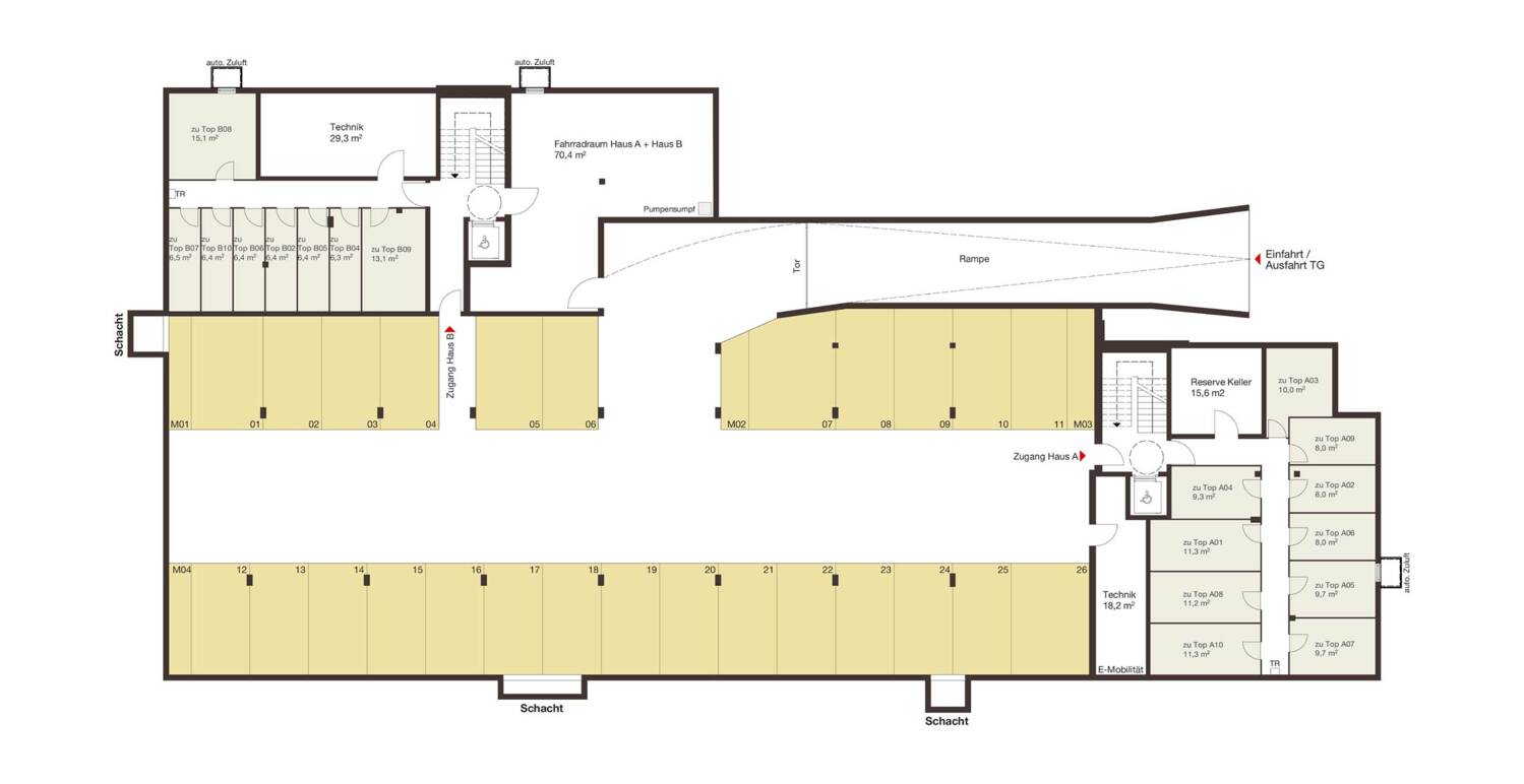 Wohnanlage Ringstraße, Feldkirch - Tiefgarage