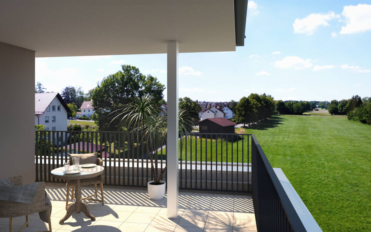 Ausblick Haus C, Obere Mühlstraße in Bad Wörishofen i+R Wohnbau Lindau 
