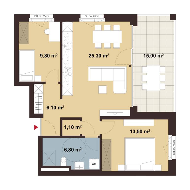 Am Römerstein in Höchst Grundriss Whg A05 i+R Wohnbau GmbH Am Römerstein in Höchst Grundriss Whg A05 i+R Wohnbau GmbH